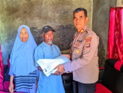 POLRES DOMPU SALURKAN BANTUAN SOSIAL DAN LAKSANAKAN SILATURAHMI KEPADA KELUARGA MANTAN NAPITER