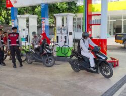 Waspada Gangguan Kamtibmas, Polres Lombok Barat Perketat Pengamanan SPBU Labuan Tereng Hari Ini