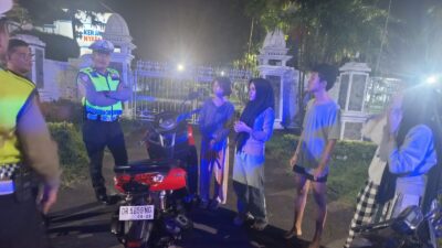 Cegah Balap Liar dan Curanmor, Satlantas Polres Lombok Barat Sisir Titik Keramaian Hingga Dini Hari