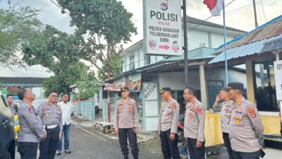 Kapolres Bima Kota Laksanakan Kunjungan dan Pemeriksaan di Polsek Kawasan Pelabuhan Laut Bima serta Mako Sat Polairud