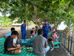 POLAIRUD POLRES DOMPU GELAR BERSIH PANTAI DAN PENGAMANAN PELABUHAN DI WILAYAH PEKAT