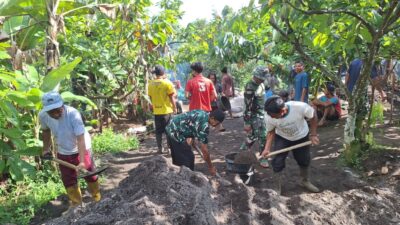 Warga Lombok Utara Kompak Dukung Satgas Jembatan Garuda