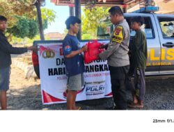 Kapolsek Sambelia Salurkan Bantuan Sosial kepada Masyarakat dalam Rangka HUT Bhayangkara ke-80