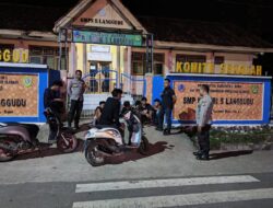 Polsek Langgudu Gelar Patroli Blue Light, Ajak Warga Jaga Keamanan Lingkungan