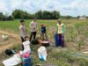 Anggota Unit Binmas Polsek Senori Polres Tuban Membantu Proses Pemupukan Tanaman Jagung Warga Desa Jatisari