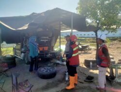 Polres Bima Kota Dampingi Sosialisasi kepada UMKM Terdampak Proyek Kolam Retensi Amahami