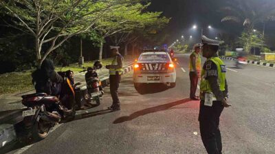Cegah Balap Liar dan Kriminalitas, Satlantas Polres Lobar Sisir Jalur Bypass