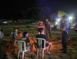 AKTIF JAGA KEAMANAN MALAM HARI, UNIT PATMOR POLRES DOMPU LAKSANAKAN PATROLI HUMANIS