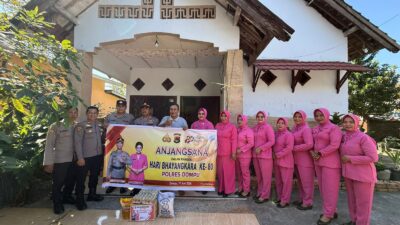 POLRES DOMPU GELAR ANJANGSANA DAN SALURKAN BANTUAN SOSIAL KEPADA PURNAWIRAWAN POLRI DAN WARAKAWURI DALAM RANGKA HARI BHAYANGKARA KE-80