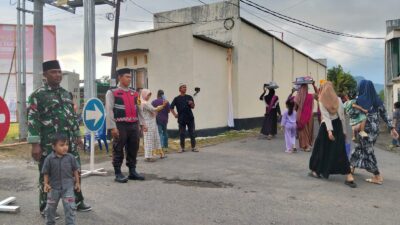 BHABINKAMTIBMAS DAN BHABINSA AMANKAN KEGIATAN MANGAN LAWANG KARANG 2026 DI DESA GOA