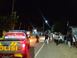 Antisipasi Kejahatan 3C, Polsek Langgudu Gelar Patroli Dialogis Malam Hari