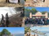 Sambut Hari Bhayangkara ke-80, Polsek KP3 Polres Bima Kabupaten Gotong royong Membersihkan Pantai Kalaki