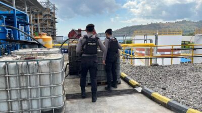 Unit Pamobvit Sat Samapta Polres Bima Kota Perketat Pengamanan Objek Vital PLTMG Bonto Bima