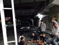 Polsek Praya Intensifkan Patroli Malam Hari di Kawasan Pertokoan untuk Antisipasi Gangguan Kamtibmas