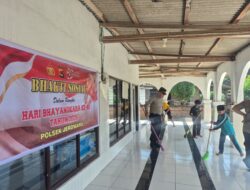 Kapolsek Jerowaru Bersama Anggota Gelar Bhakti Sosial di Masjid Subulussalam dalam Rangka HUT Bhayangkara ke-80