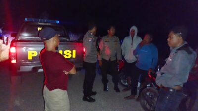 Patroli Malam Polsek Sambelia Antisipasi Balap Liar dan Gangguan Kamtibmas