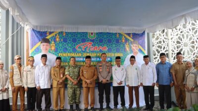 Kepulangan Jemaah Haji Kota Bima Disambut Resmi, Kapolres Bima Kota Hadir Bersama Forkopimda