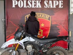 Polsek Sape Berhasil Ungkap Kasus Penggelapan Sepeda Motor CRF, Terduga Pelaku dan Barang Bukti Diamankan