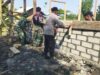 Sinergitas TNI–Polri dan Masyarakat, Bhabinkamtibmas Desa Kampasi Meci Gotong Royong Bangun Rumah RTLH Program TMMD Ke-129