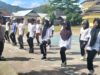 Matangkan Persiapan HUT RI ke-81, Personel Polsek Brang Rea Gelar Pelatihan Paskibra di Kantor Camat