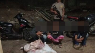 Gerak Cepat Polisi, Tiga Pembawa Daging Sapi Diduga Hasil Curian Diamankan di Sape