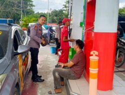Polsek Batukliang Gelar Patroli Dialogis di SPBU, Cegah Penimbunan BBM
