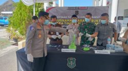 Kapolres Hadiri Pemusnahan Barang Bukti Narkotika di Kejaksaan Negeri Sumbawa Barat