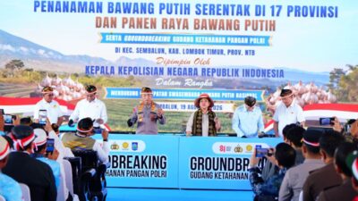 Polri Tanam Bawang Putih Serentak di 14 Polda, Potensi Panen Capai 2.795 Ton
