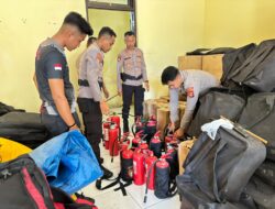 Siaga Bahaya Kebakaran, Polres Bima Kota Pasang APAR di Titik Strategis