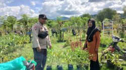 Dukung Ketahanan Pangan Desa, Bhabinkamtibmas Desa Marga Karya Sambangi Warga Pengelola Pekarangan Bergizi