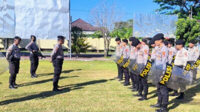 Tingkatkan Kesiapsiagaan, Sat Samapta Polres Sumbawa Barat Gelar Latihan Dalmas