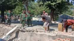 Cegah Pembangunan Mangkrak, Koramil Ampenan Turun Tangan