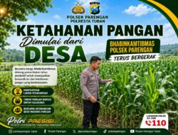Anggota Polsek Singgahan Polresta Tuban Turun Cek Tanaman jagung Warga di Desa Tingkis