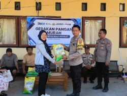 Polsek Buer Gelar Gerakan Pangan Murah, Ratusan Sak Beras SPHP Ludes Diserbu Warga