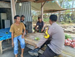 Bhabinkamtibmas Desa Calabai Dorong Warga Manfaatkan Pekarangan untuk Ketahanan Pangan