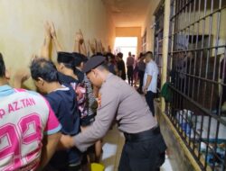 Sat Tahti Polres Bima Kota Laksanakan Pemeriksaan Rutin Ruang Tahanan, Antisipasi Barang Terlarang