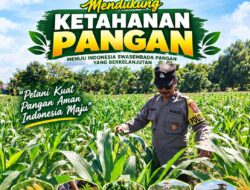 Polisi RW Polsek Senori Polresta Tuban Pantau Kodisi Tanaman Jagung Milik Warga Desa Medalem Guna Mendukung Program Ketahanan Pangan