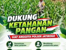 Dukung Asta Cita, Polsek Jatirogo Turun Langsung Pantau Ladang Jagung Warga Desa Ketodan