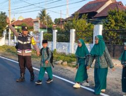 Hadir Berikan Rasa Aman di Pagi Hari, Polsek Utan Gelar Strong Point Pengaturan Lalu Lintas di Depan SDN 4 Utan