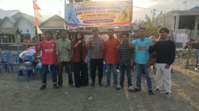 Kapolsek Belo Pimpin Pengamanan Turnamen Semi Futsal dan Volly Ball di Desa Roka