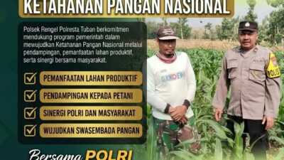 Polri Dukung Astacita, Polsek Rengel Polresta Tuban Turun Cek Tanaman Jagung Warga di Desa Sawahan