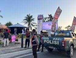 Polsek Kawasan Mandalika Gelar Patroli Sore di Depan Green Gate Sirkuit