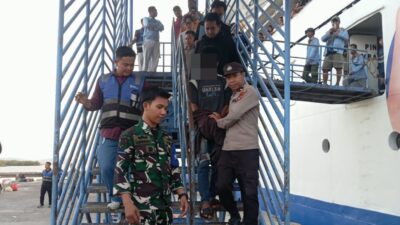 Polsek Kawasan Pelabuhan Laut Bima Amankan DPO Curanmor Polres Klungkung di KM Lawit