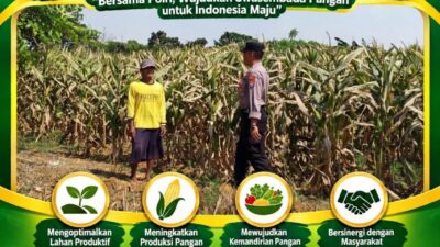 ANGGOTA POLSEK KEREK DAMPINGI PETANI, WUJUDKAN KETAHANAN PANGAN NASIONAL