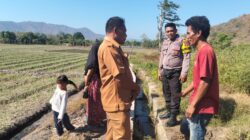 Bhabinkamtibmas Desa Konte Ajak Petani Atur Pembagian Air Irigasi untuk Dukung Ketahanan Pangan