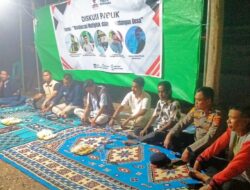 Wujud nyata Polri hadir di tengah-tengah masyarakat, Kapolsek Belo menghadiri kegiatan diskusi publik di lapangan Desa Cenggu