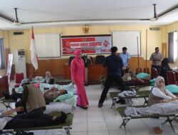 HUT Humas Polri ke-75, Polres Bima Kota Hadirkan Aksi Nyata melalui Donor Darah