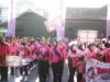 Meriahkan HKGB ke-74, Kapolres Sumbawa Barat Bersama Bhayangkari Ikuti Lomba Voli, Yel-Yel, hingga Bazar UMKM di Mapolda NTB
