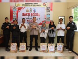 HUMAS POLRES DOMPU SALURKAN BANTUAN SEMBAKO KEPADA MASYARAKAT