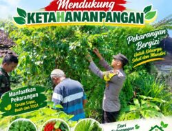 Bhabinkamtimas Polsek Senori Polresta Tuban Polda Jatim Sambang Pekarangan Pangan Bergizi Warga Desa Medalem Guna Mendukung Ketahanan Pangan